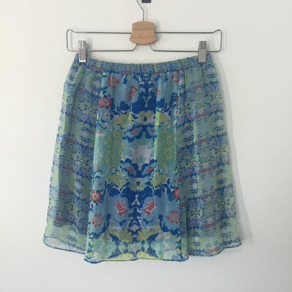 Ella Moss 100% Silk Skirt Elastic waist - Picture 4 of 7